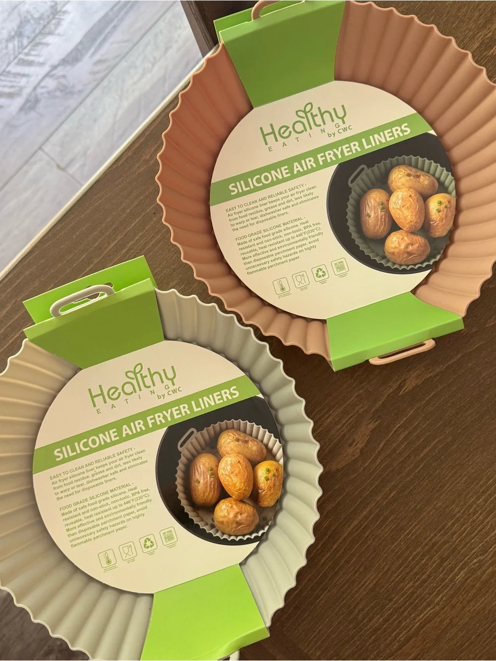 Two Healthy Eating Silicone Air Fryer Liners